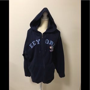 Disney Eeyore Navy Blue Zippered Hoodie